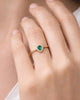 ANILLO GOTA ESMERALDA 6108 Oro laminado Luxus