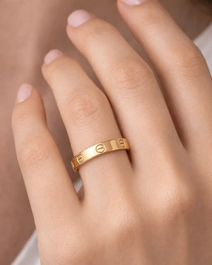ANILLO TIPO CARTIER 4MM  6111 Oro laminado Luxus