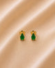 TOPO LAGRIMA VERDE ESMERALDA  6274 Oro laminado Luxus