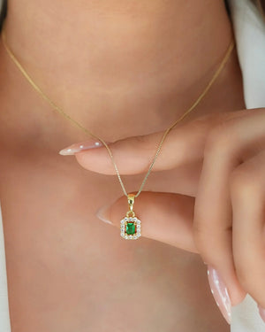 DIJE GLAMOUR VERDE ESMERALDA 5510 OrolaminadoLuxus