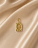 DIJE PLACA CRUZ DIAMANTADA 2.2CM 6254 Oro laminado Luxus