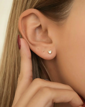 ARETE TOPO CORAZÓN BORDADO 4499 OrolaminadoLuxus