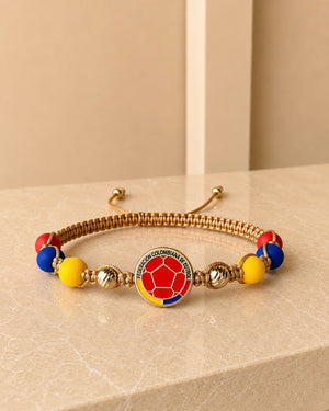 BRAZALETE COLOMBIA 5MM DIAMANTADO BEIG 6322 Oro laminado Luxus