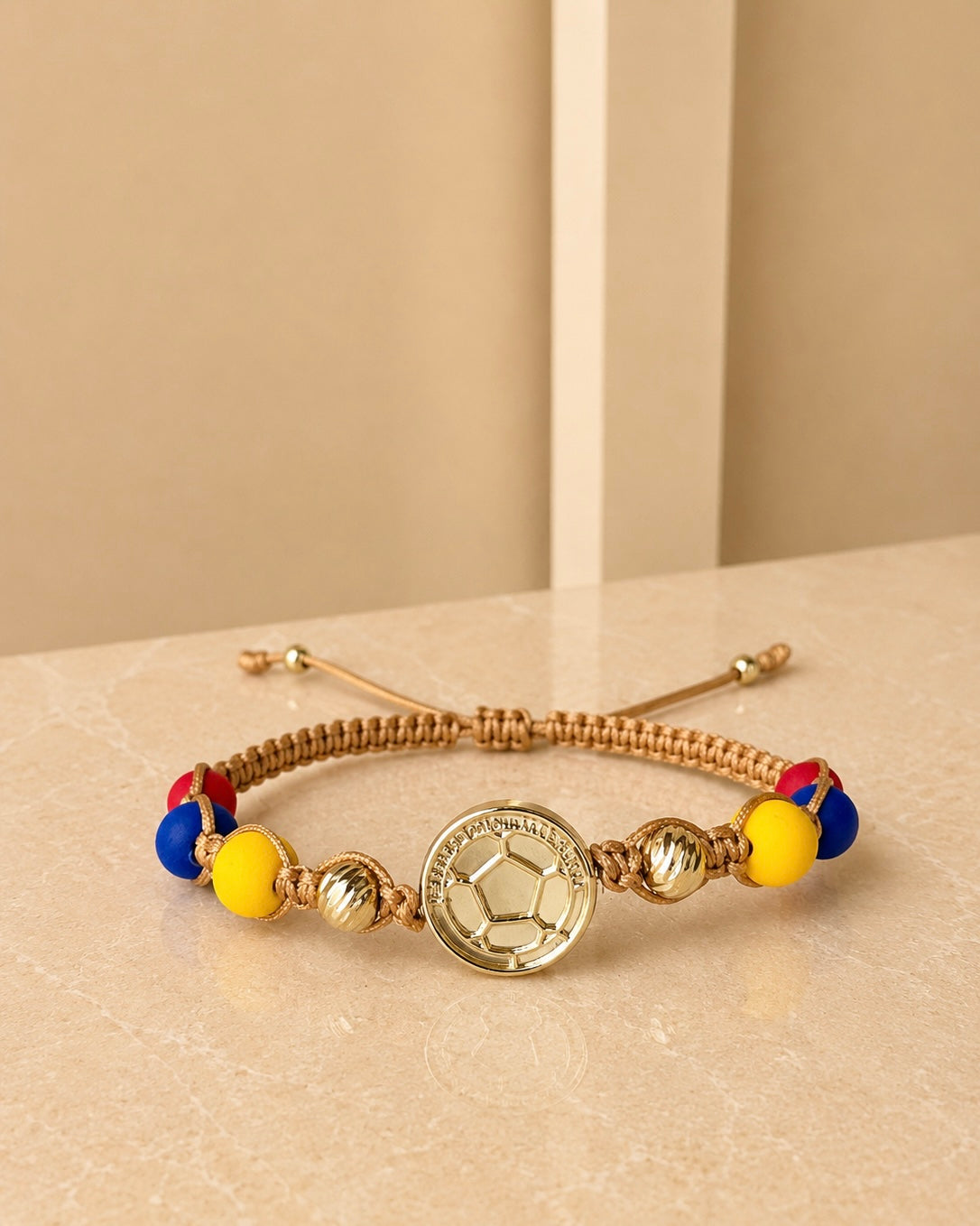 BRAZALETE COLOMBIA 5MM DIAMANTADO BEIG 6322 Oro laminado Luxus