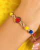 BRAZALETE COLOMBIA 5MM DIAMANTADO BEIG 6322 Oro laminado Luxus