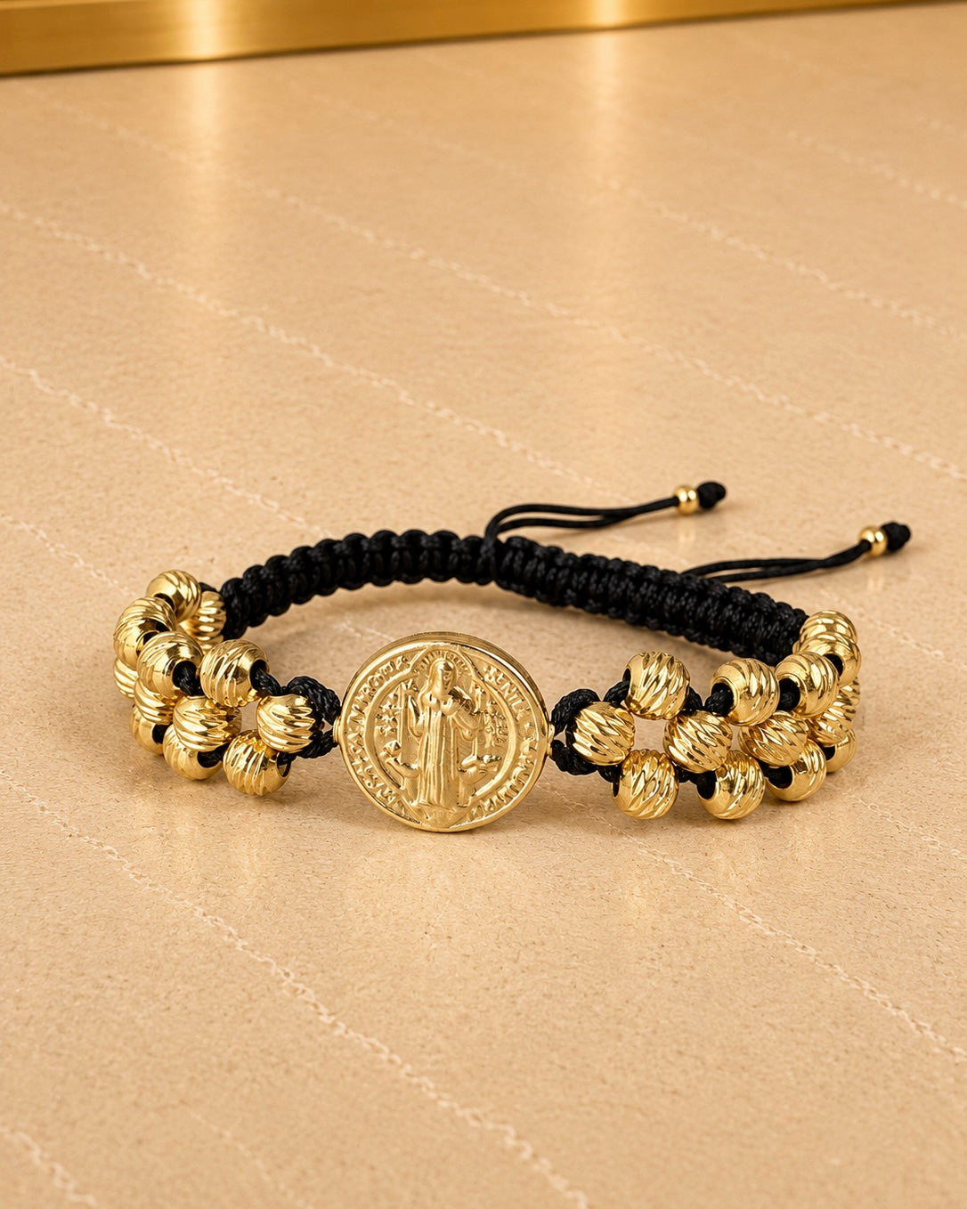 BRAZALETE SAN BENITO TRES CARRILES 4MM DIAMANTADO  6391 Oro laminado Luxus