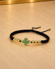 BRAZALETE FLOR TREBOL VERDE 4MM 6390 Oro laminado Luxus