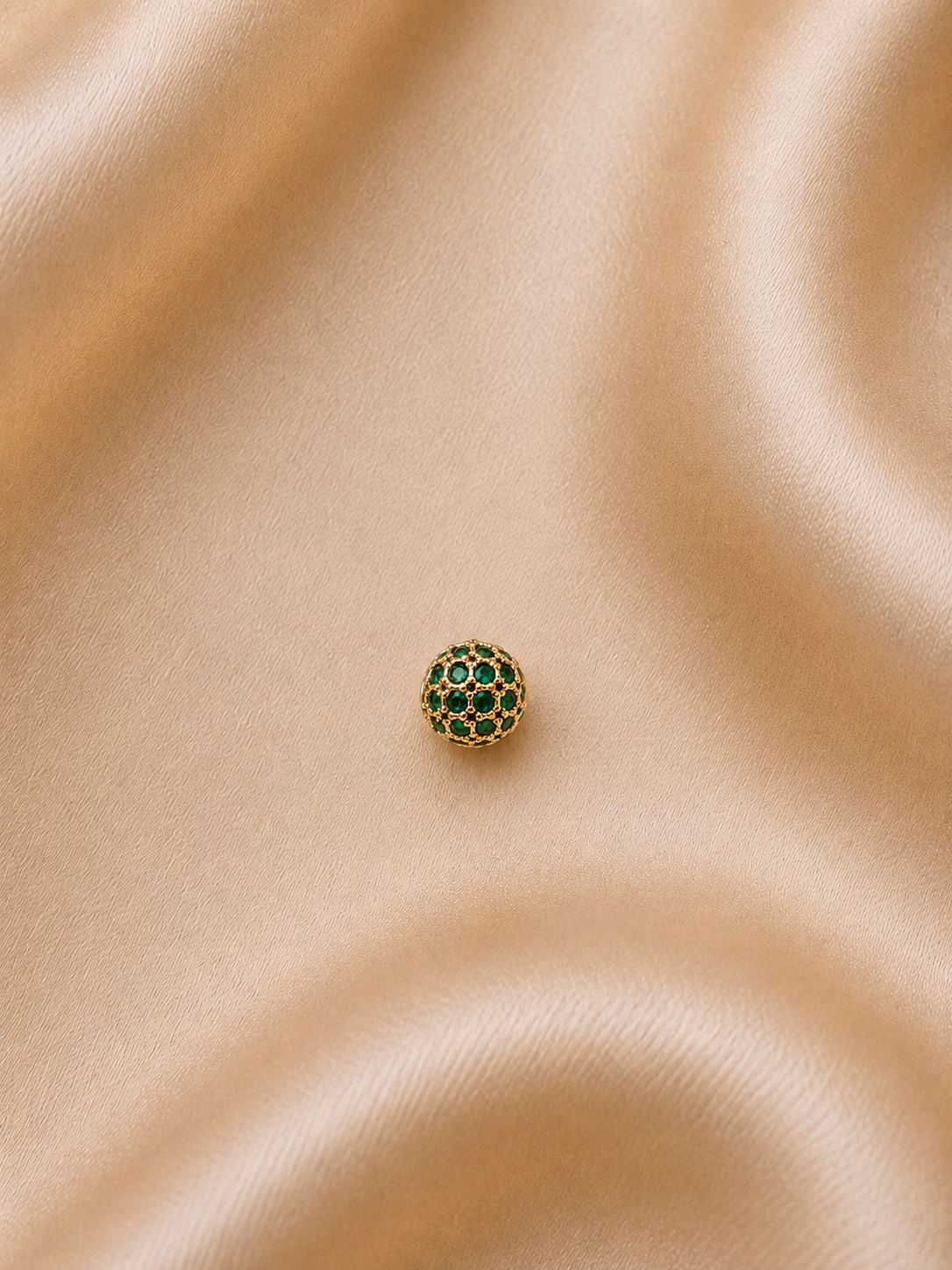 HERRAJE BOLA DE FUEGO ESMERALDA 5MM 5974 Oro laminado Luxus