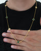 COLLAR TRÉBOL SMALL VERDE CRISTAL 65CM  5130
