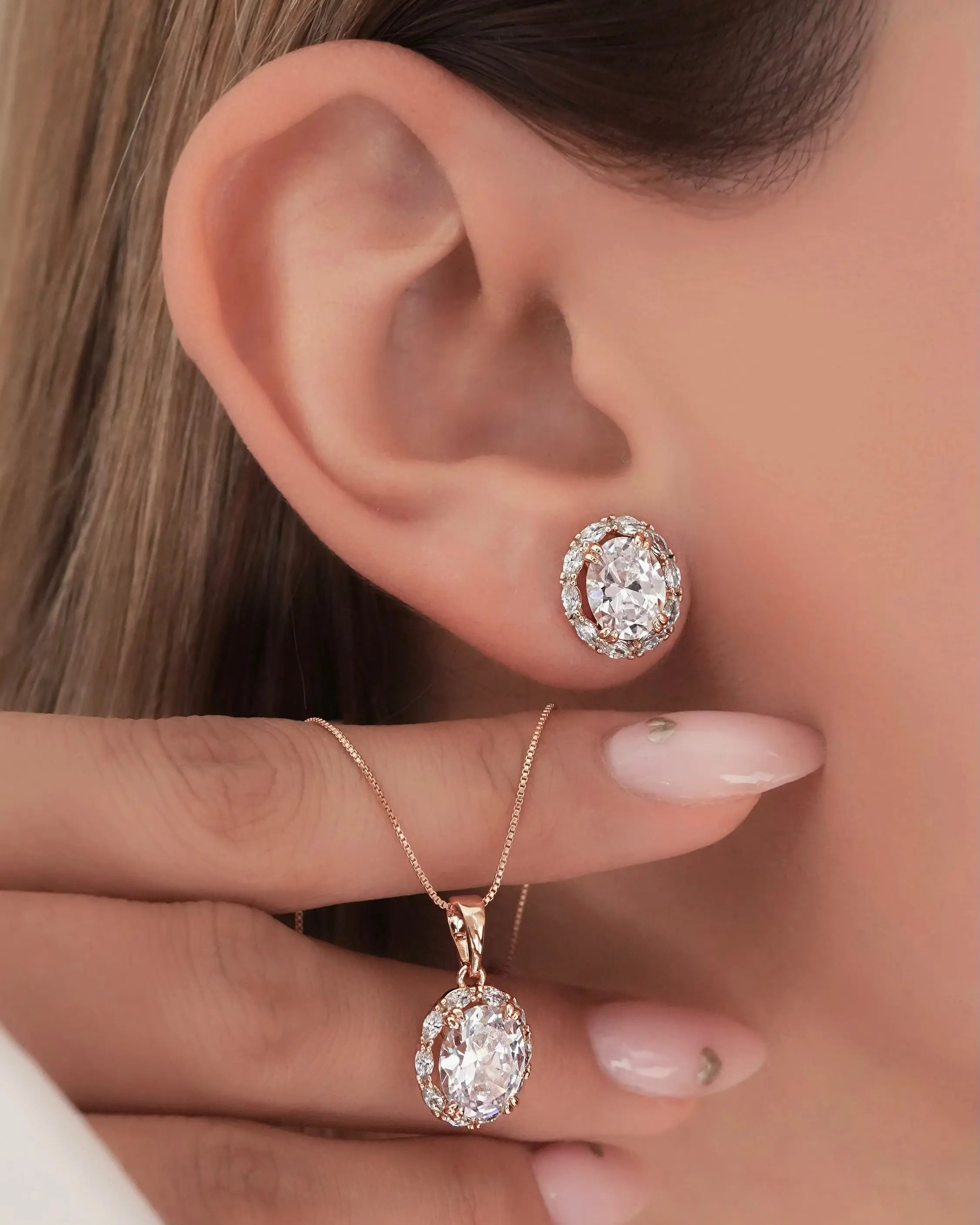 SET ROMANTIC ROSE CRISTAL 5126 OrolaminadoLuxus