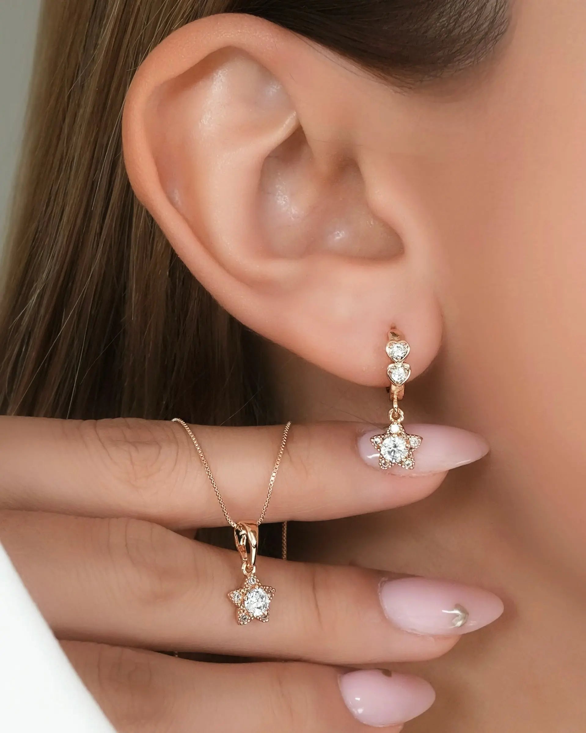 SET CUTE STAR ROSE  5127 OrolaminadoLuxus