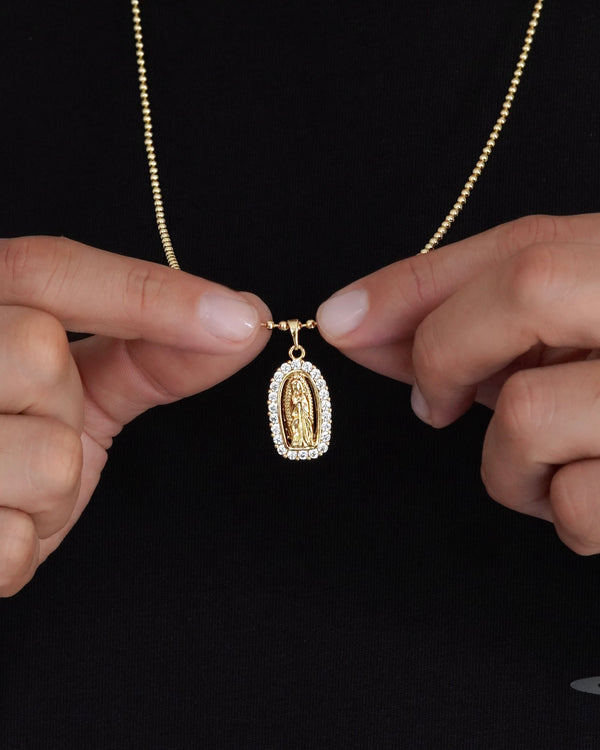 DIJE VIRGEN DE GUADALUPE BORDE CRISTAL SWAROSVSKI 4069