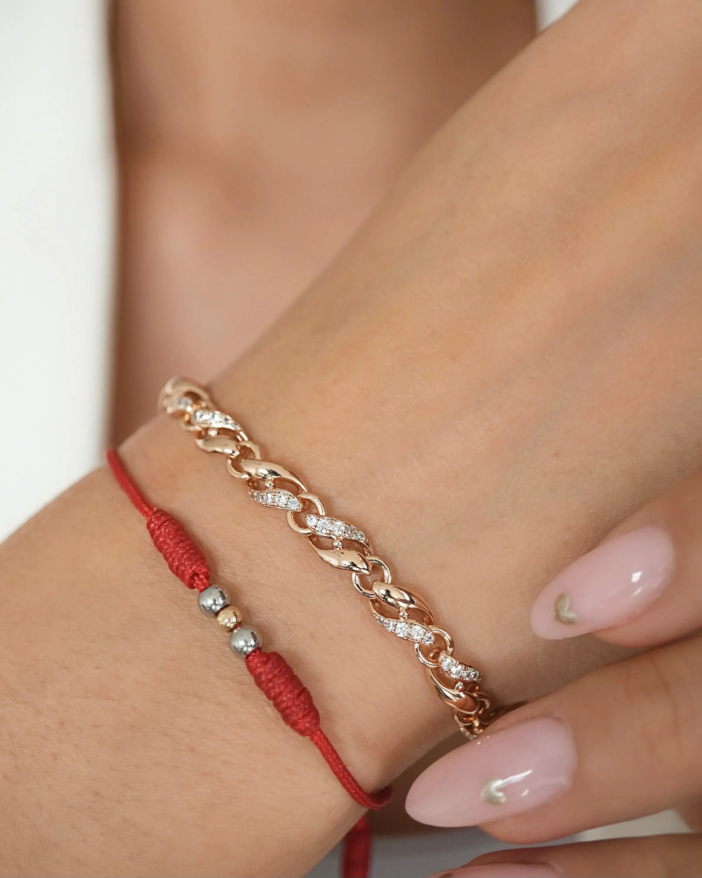 PULSERA INFINITE CRISTAL ROSE 5154 OrolaminadoLuxus