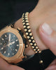 BRAZALETE B5MM LAMINADA TEJIDO ZIGZAG NEGRO  3648 OrolaminadoLuxus