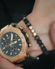 BRAZALETE B6MM TRIO TRES OROS - NEGRO 2094 OrolaminadoLuxus