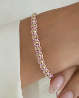 PULSERA B4MM LAMINADA DORADA TEJIDA 1383 OrolaminadoLuxus