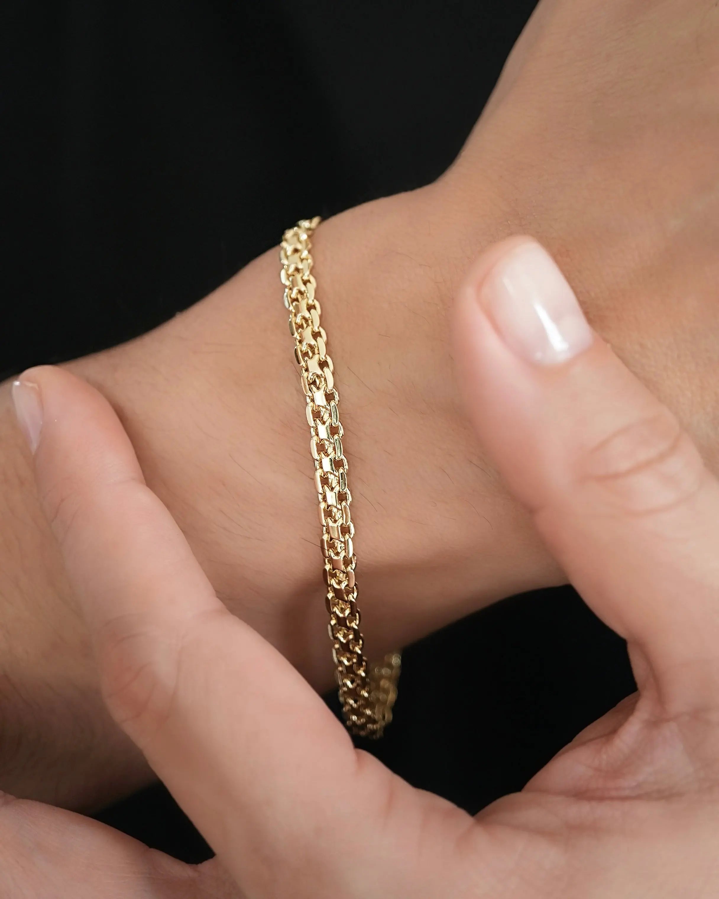 PULSERA TEJIDO CHINO 5MM 21CM 5169 OrolaminadoLuxus