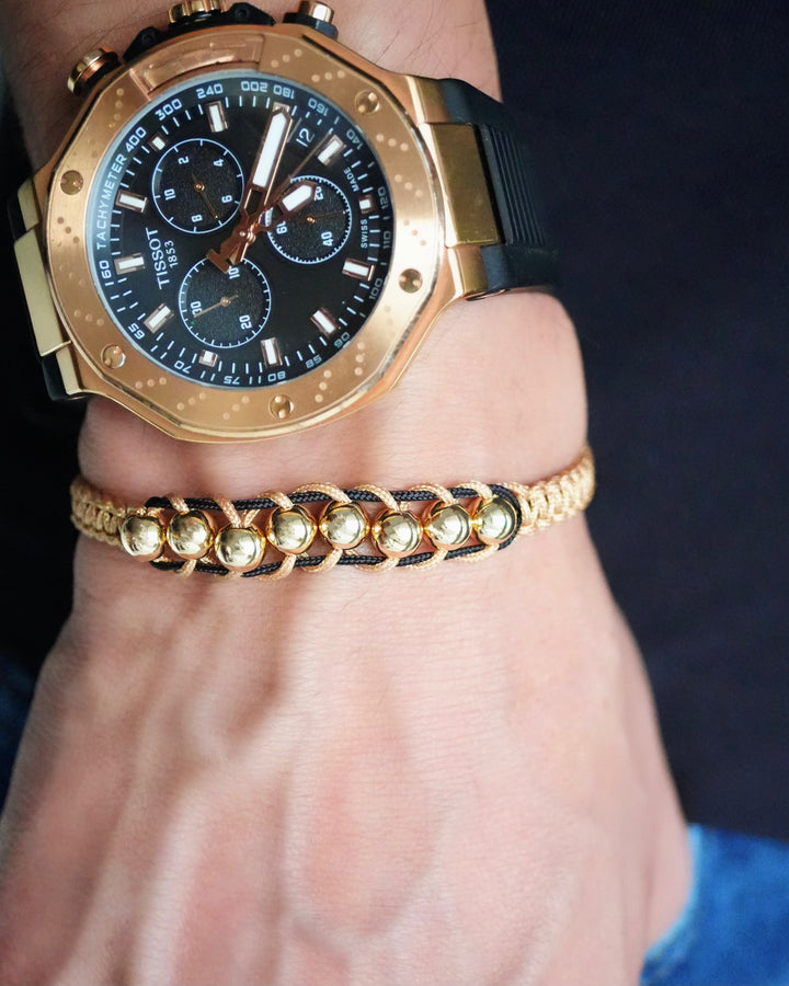 BRAZALETE GOLDEN FLOW LISO OrolaminadoLuxus