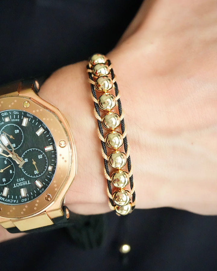 BRAZALETE GOLDEN FLOW LISO OrolaminadoLuxus