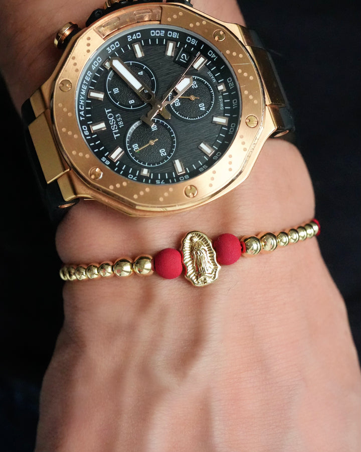 BRAZALETE GUADALUPE TALLADA 5MM 5749 OrolaminadoLuxus