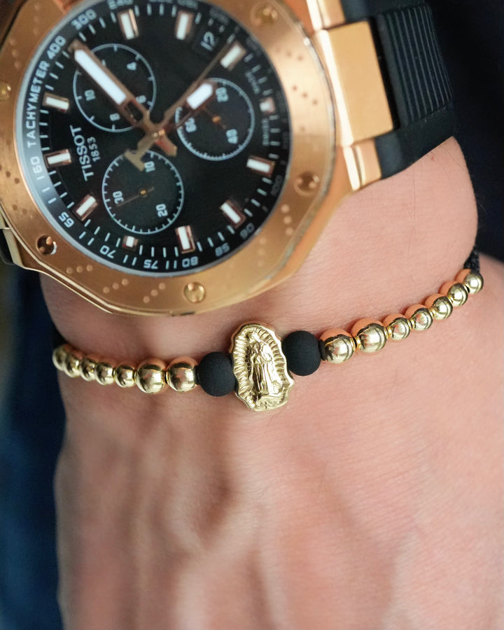 BRAZALETE GUADALUPE TALLADA 5MM 5749 OrolaminadoLuxus