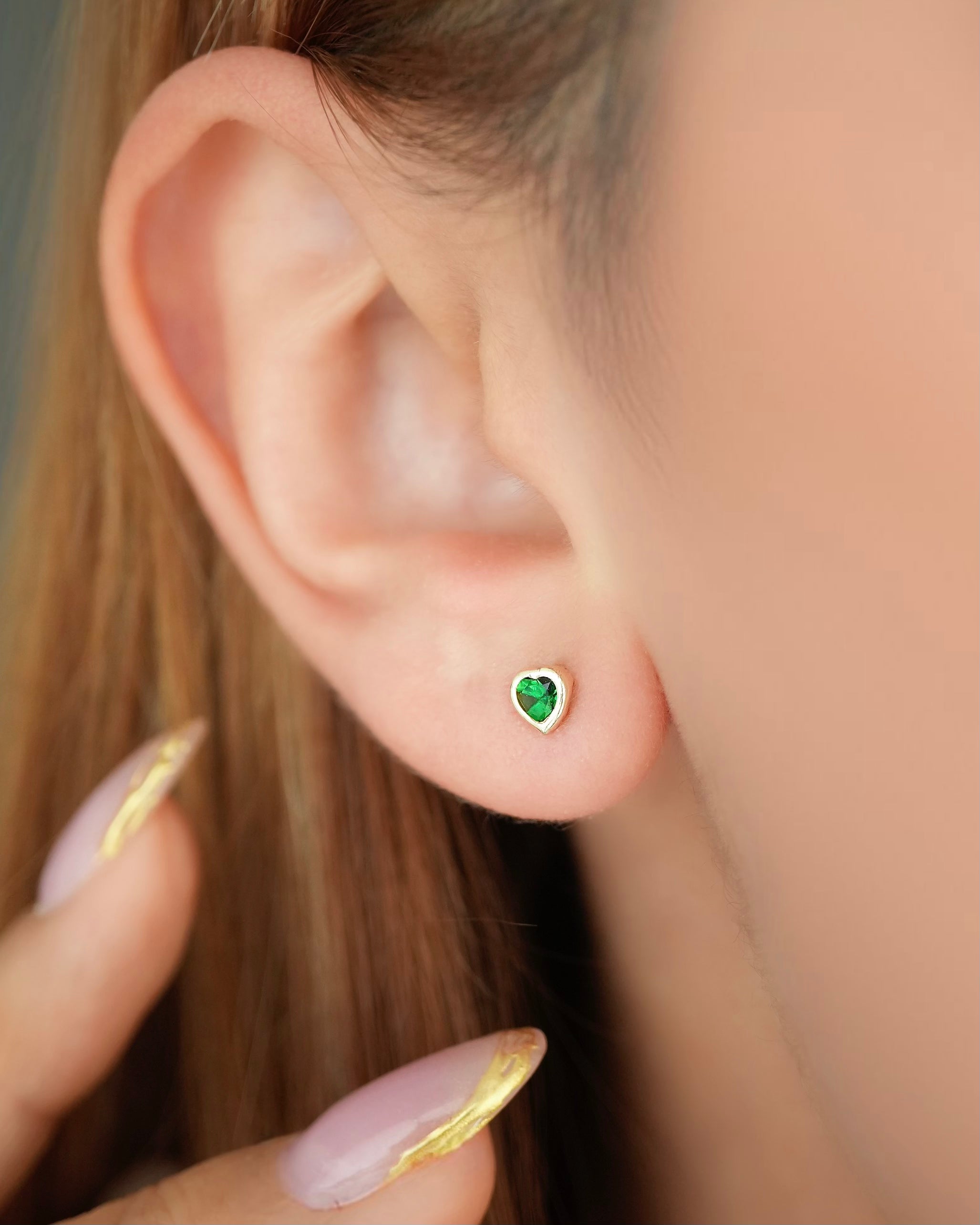 TOPO CORAZÓN SMALL VERDE ROSA DE SEGURIDAD 5753 OrolaminadoLuxus