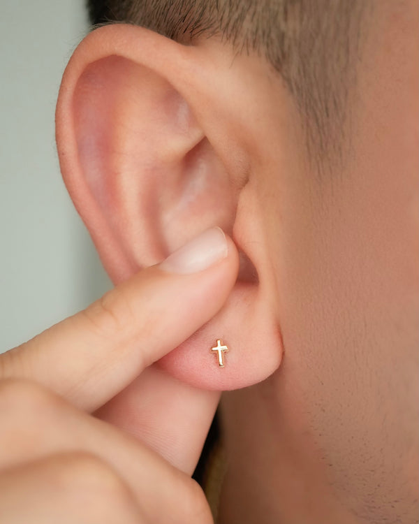 TOPO CRUZ SMALL ROSCA DE SEGURIDAD 5636 OrolaminadoLuxus