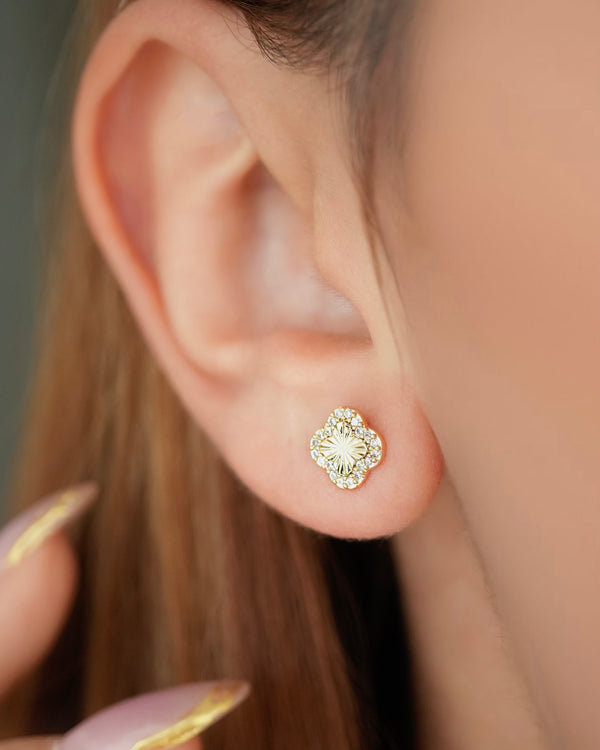 TOPO TRÉBOL BORDE CRISTAL  5682 OrolaminadoLuxus