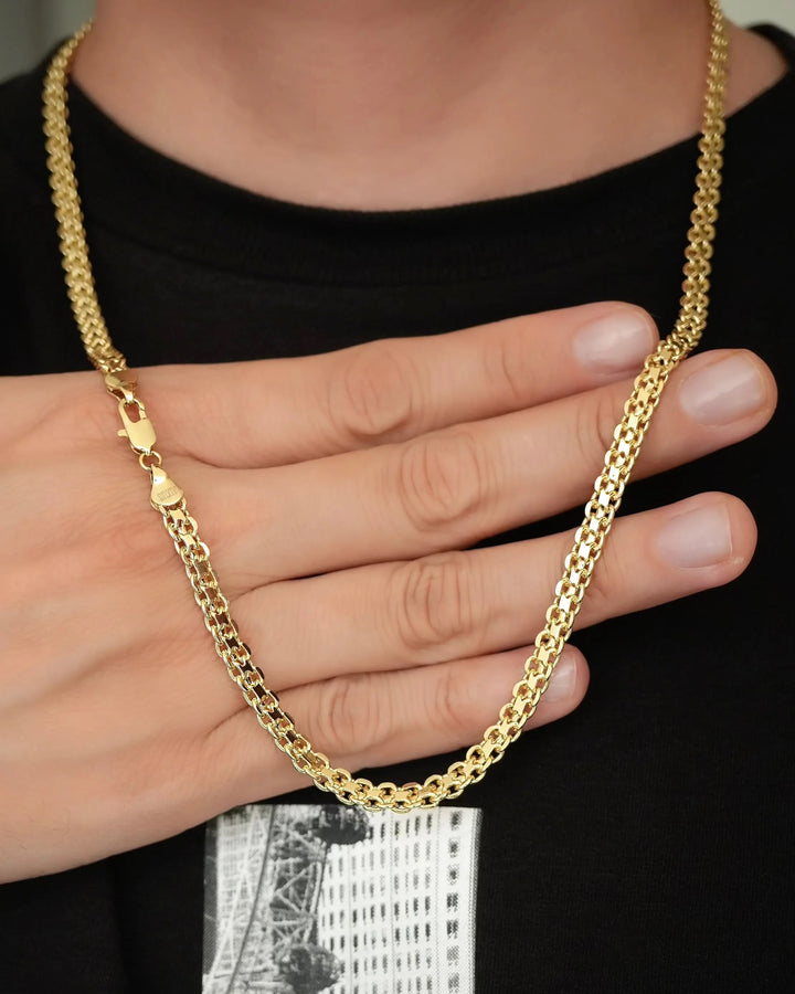 CADENA TEJIDO CHINO 5MM 65CM 5816 OrolaminadoLuxus