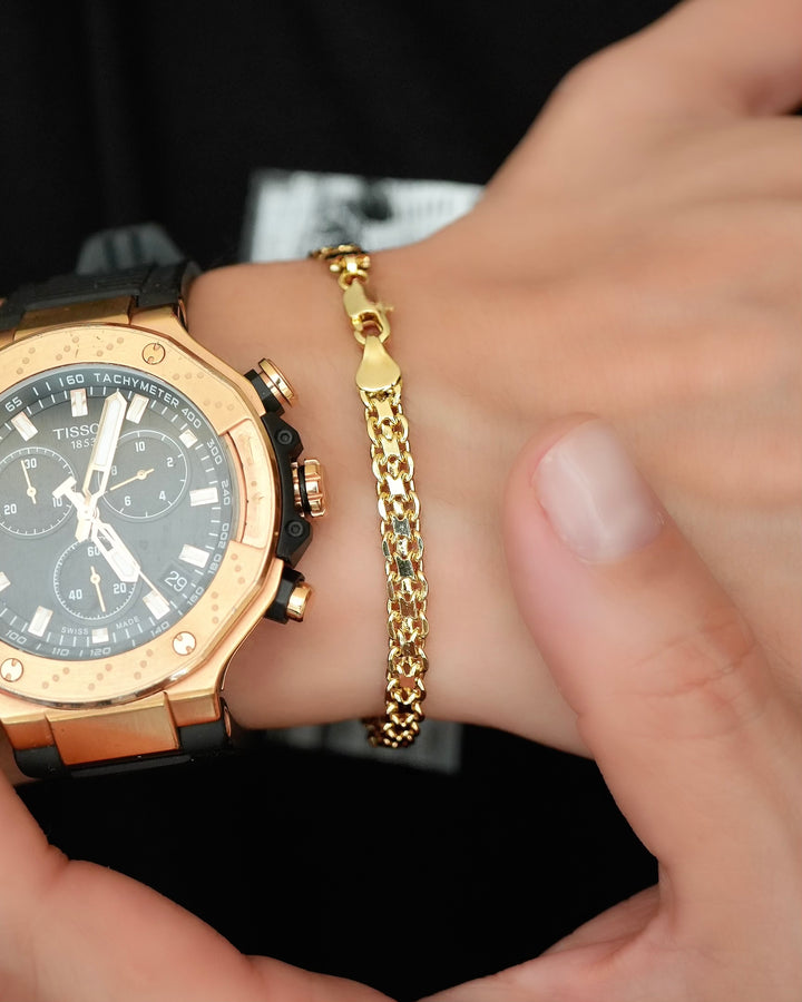 PULSERA TEJIDO CHINO 5MM 18CM 5818 OrolaminadoLuxus