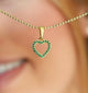 DIJE CORAZÓN SILUETA CON CRISTALES SWAROVSKI 💚 5843 OrolaminadoLuxus