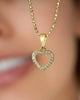 DIJE CORAZÓN SILUETA CON CRISTALES SWAROVSKI OrolaminadoLuxus