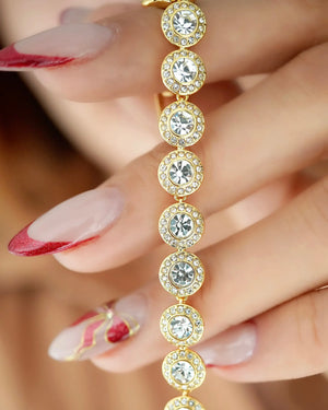 PULSERA UNA ANGELIC SWAROVSKI 6 Mm 16+2CM REF 5824 OrolaminadoLuxus