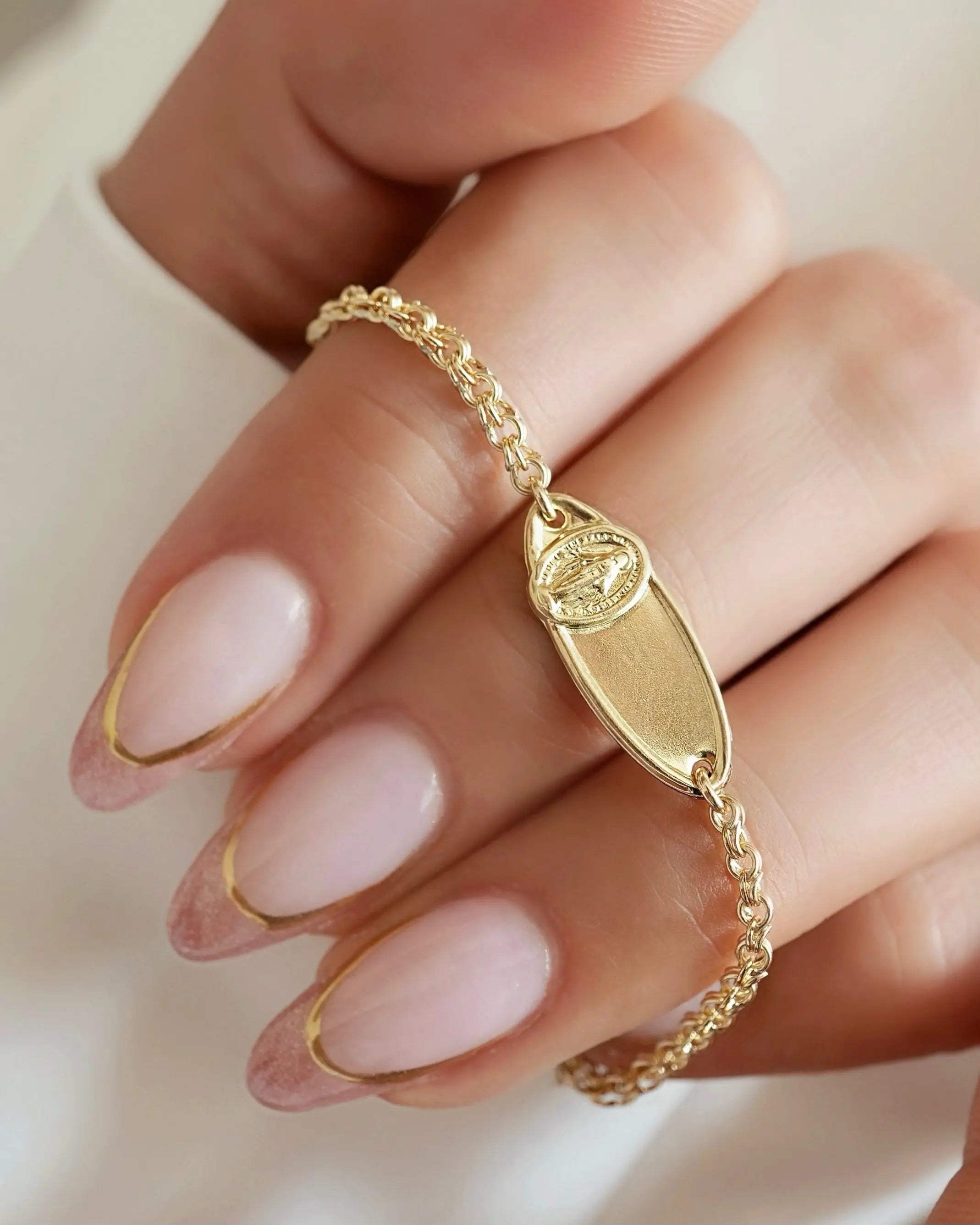 PULSERA ESCLAVA MILAGROSA 13CM  5206  BEBÉ OrolaminadoLuxus