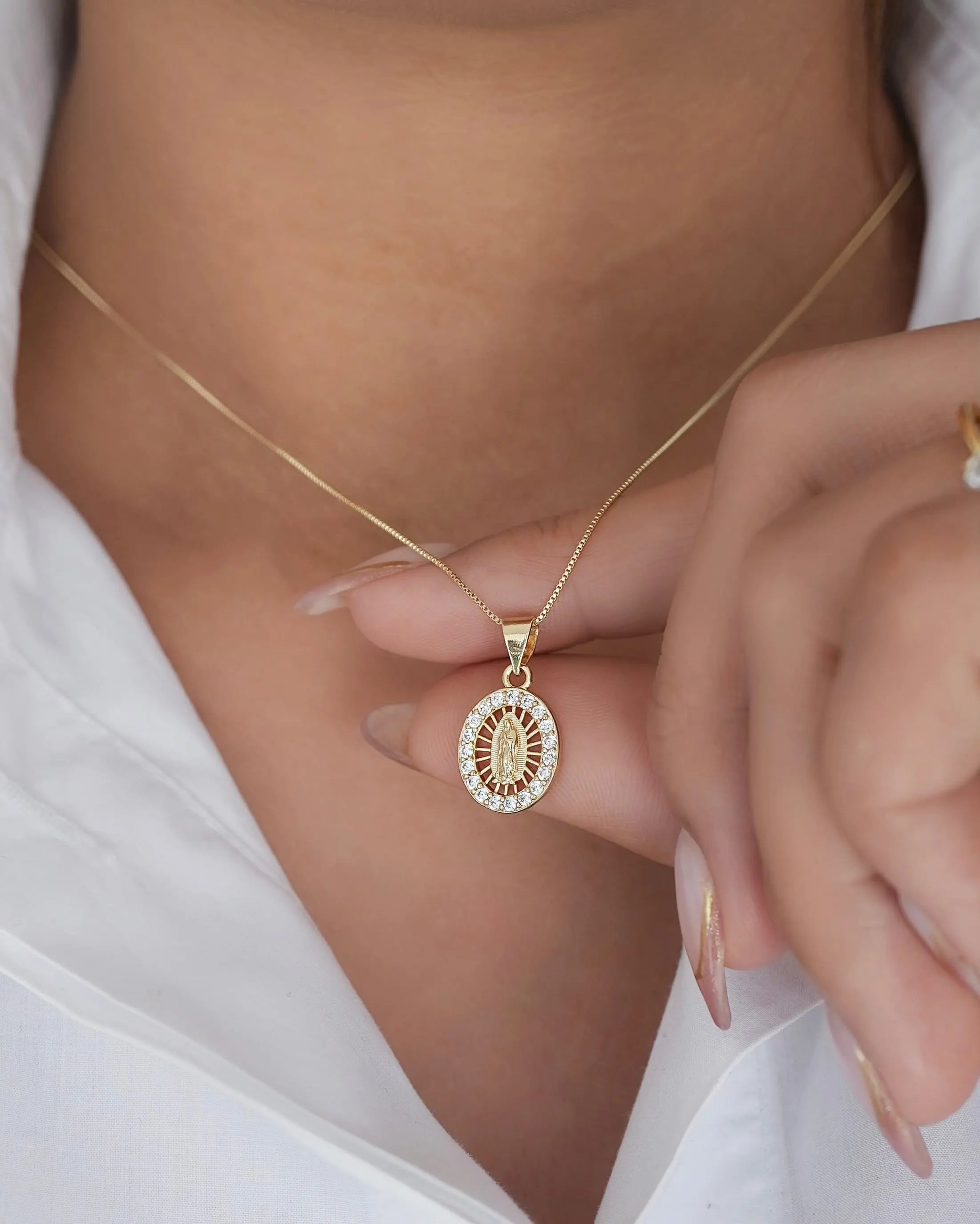 DIJE VIRGEN DE GUADALUPE CRISTAL 5231 OrolaminadoLuxus