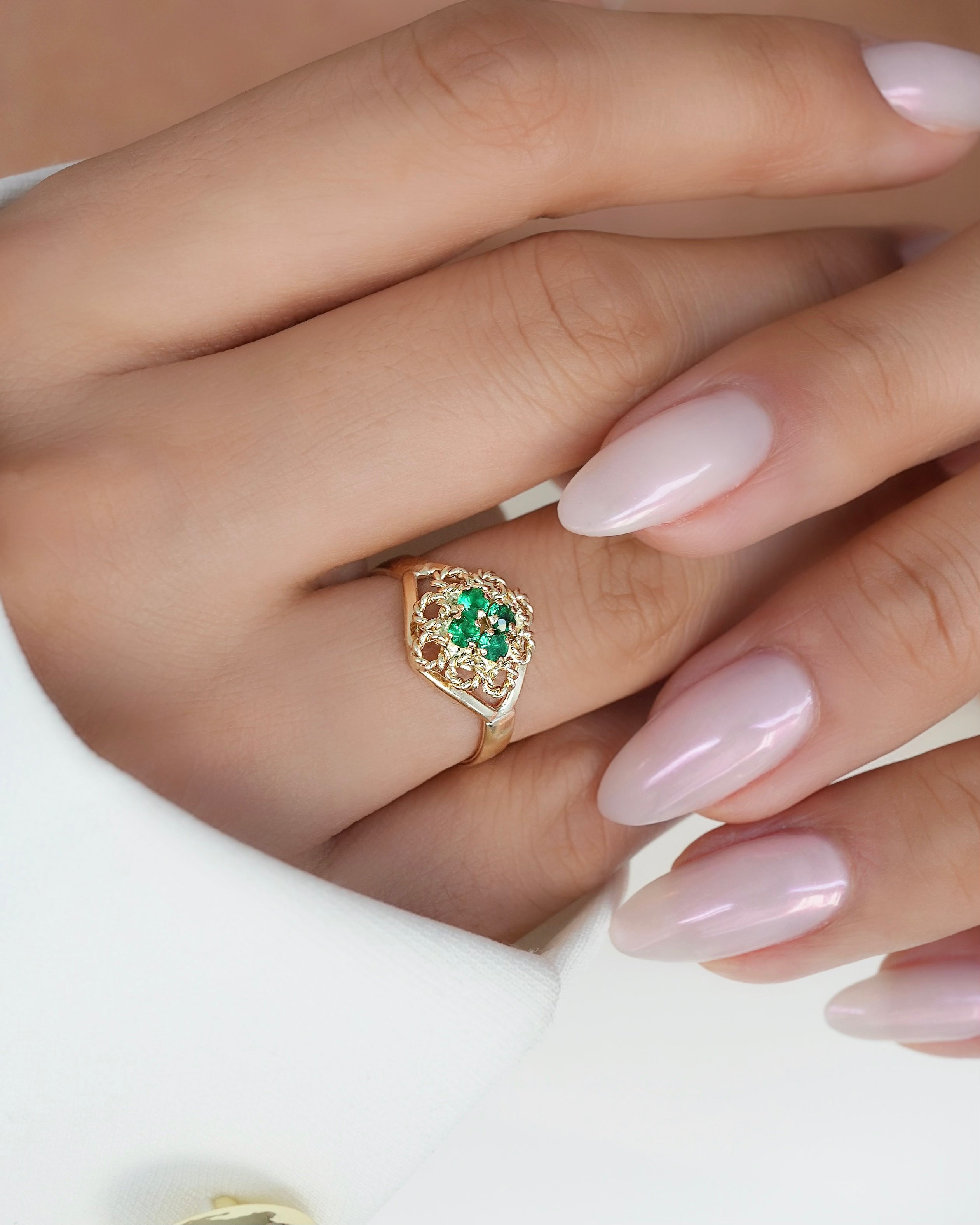 ANILLO TIANA VERDE ESMERALDA 5330