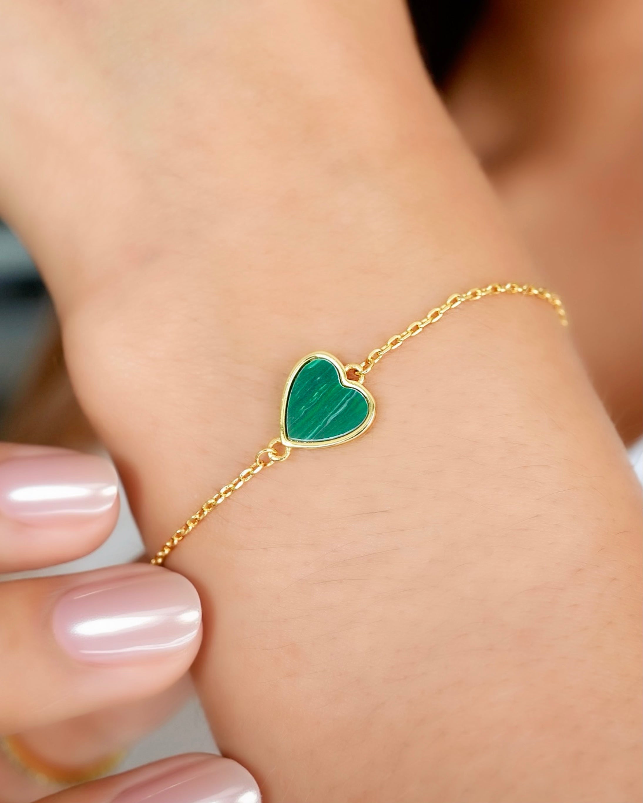 PULSERA LOVE VERDE 17+2CM 5933 Oro laminado Luxus