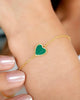 PULSERA LOVE VERDE 17+2CM 5933 Oro laminado Luxus