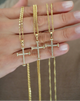 SET CRUZ SWAROVSKI Oro laminado Luxus