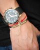 BRAZALETE DOBLE CARRIL VIRGEN DE GUADALUPE 3 MM NEGRO 5948 Oro laminado Luxus