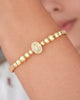 BRAZALETE VIRGEN GUADALUPE BEIG 6019 Oro laminado Luxus