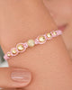 BRAZALETE BOLA DE FUEGO ROSADO 6020 Oro laminado Luxus