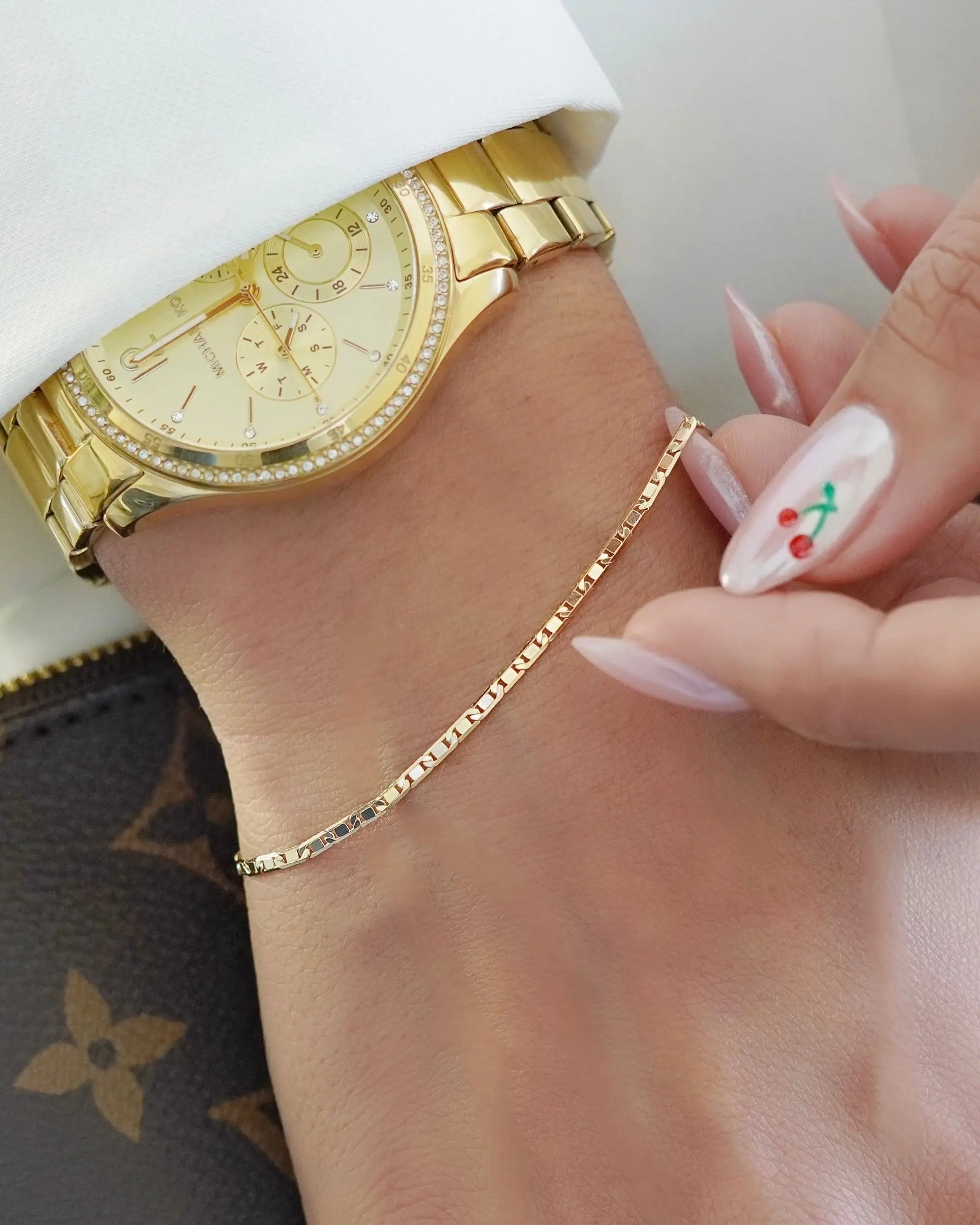 PULSERA ESPEJO PLANA 2M 17.5CM 4603 OrolaminadoLuxus