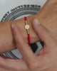 BRAZALETE TEJIDO DIJE SAN BENITO - 3 OROS ROJO 1997 OrolaminadoLuxus