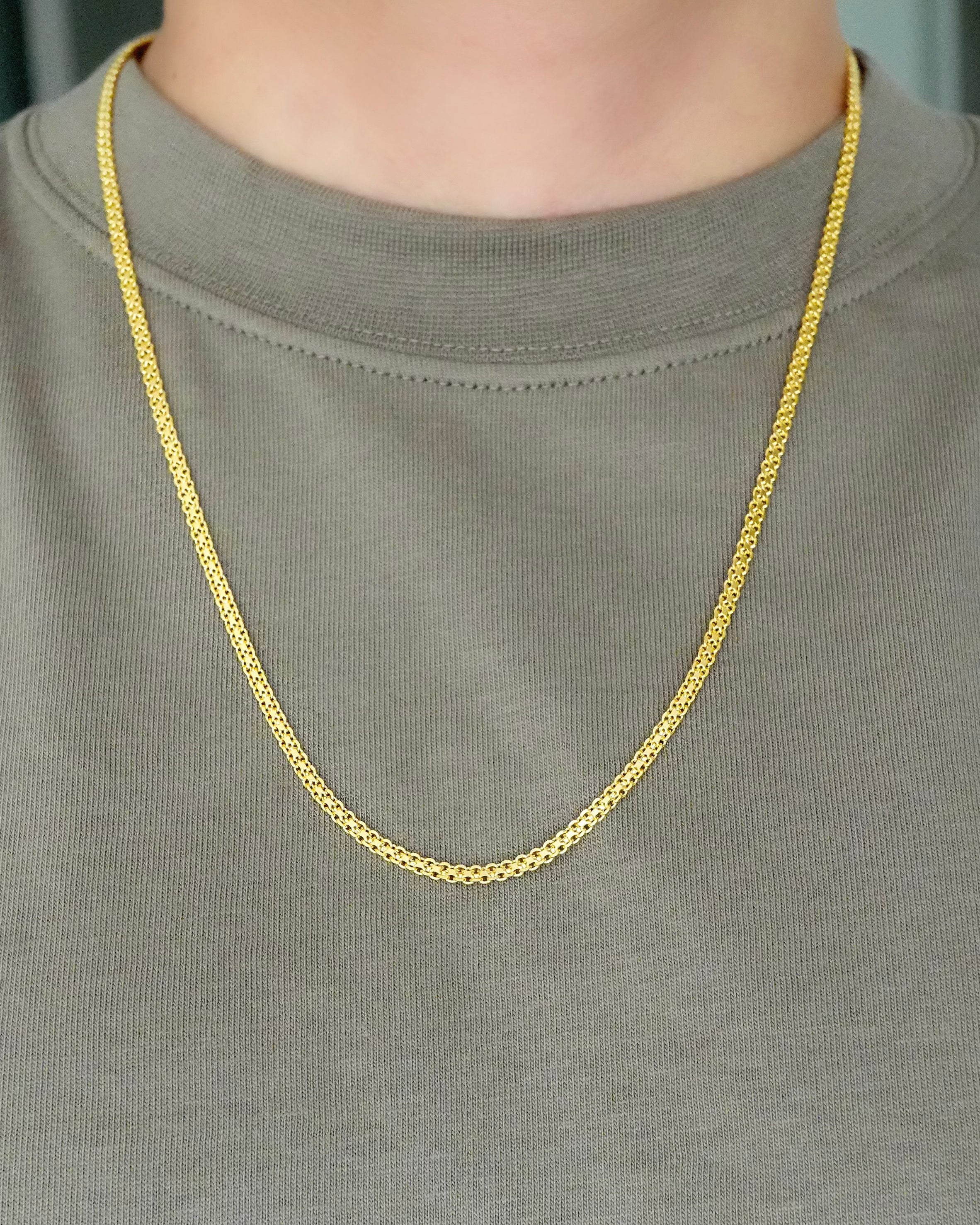 CADENA TEJIDO CHINO 3MM 60CM 6046 Oro laminado Luxus