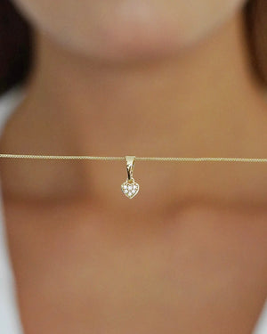 DIJE CORAZÓN SUBTLE MINI CRISTAL  4671 OrolaminadoLuxus