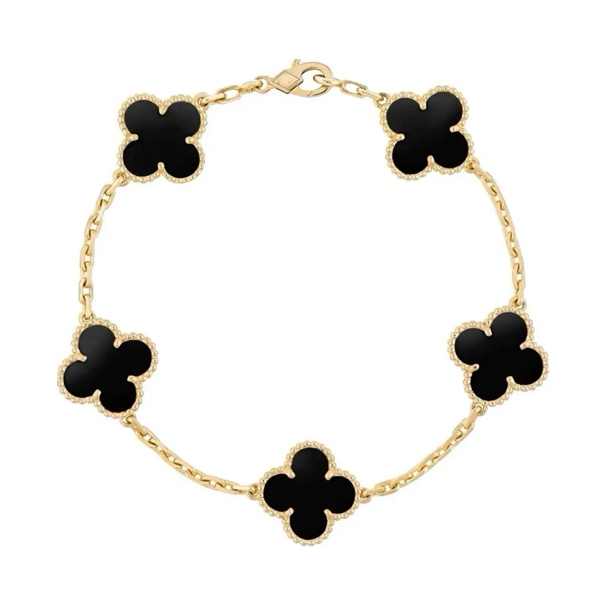 PULSERA FLOR TRÉBOL PLATA/ORO 4691 OrolaminadoLuxus