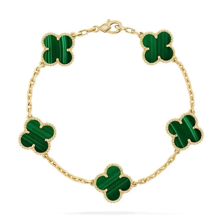 PULSERA FLOR TRÉBOL PLATA/ORO 4691 OrolaminadoLuxus
