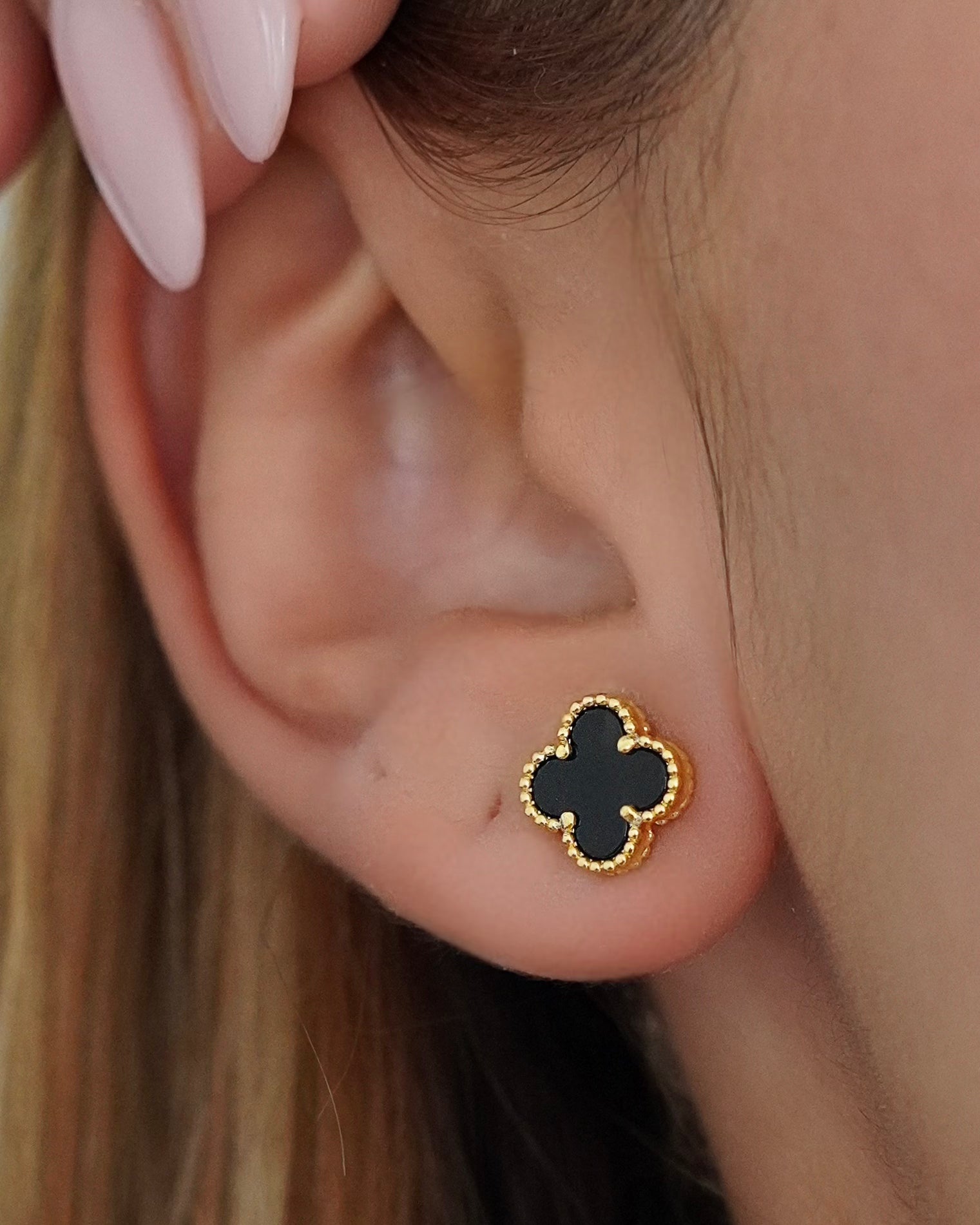 ARETE TOPO FLOR TRÉBOL (Copia) OrolaminadoLuxus