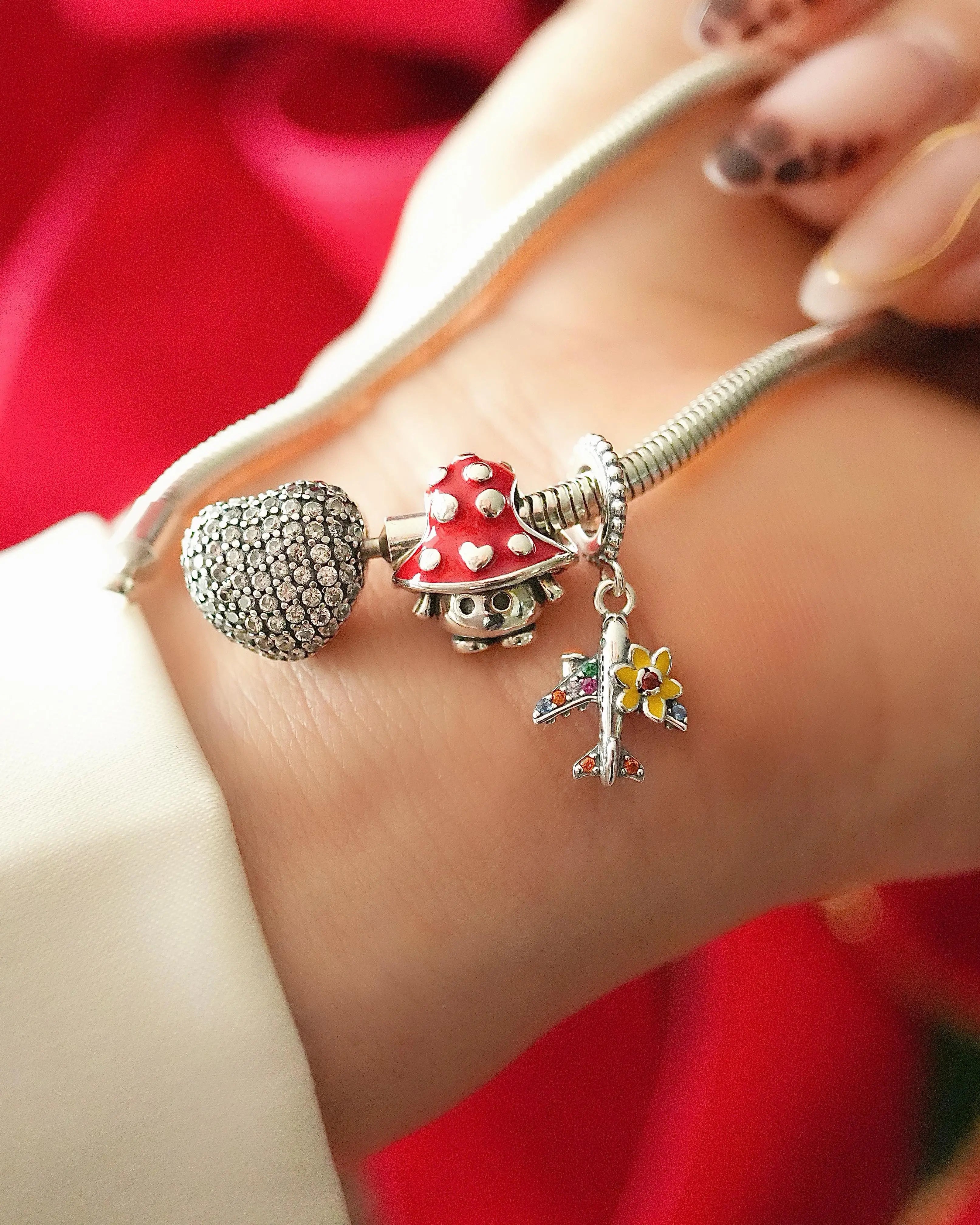 SET PANDORA TRAVEL OrolaminadoLuxus